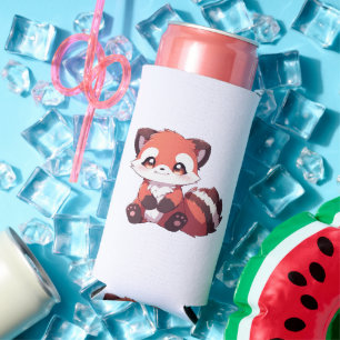 Rafraîchisseur Pour Canette Slim  adorable panda rouge