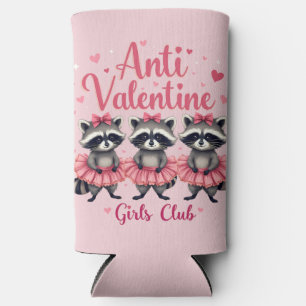 Rafraîchisseur Pour Canette Slim Anti Valentine's Day Funny Raccoon Cute Kawaii