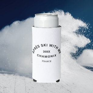 Rafraîchisseur Pour Canette Slim Après Ski Avec Moi Ski hiver Crest Party Favoriser