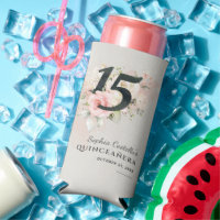 Aquarelle florale Quinceanera 15e anniversaire Scr