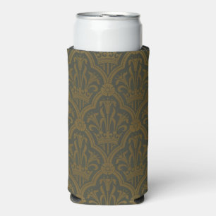 Rafraîchisseur Pour Canette Slim Audsley Or Vintage Gold Lily Couronne Green Damask