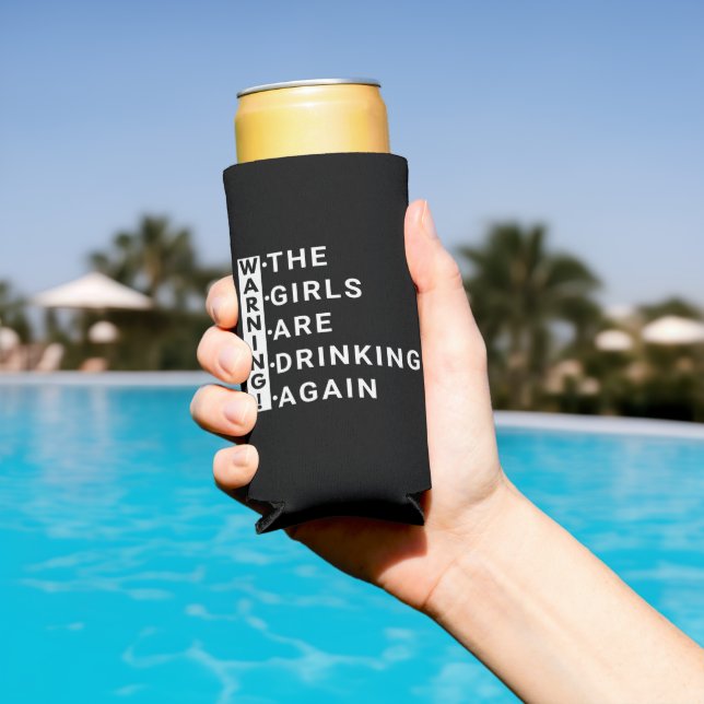 Rafraîchisseur Pour Canette Slim avertir les filles de boire à nouveau (Piscine in situ)