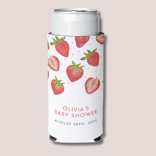 Rafraîchisseur Pour Canette Slim Baby shower Filles fraises
