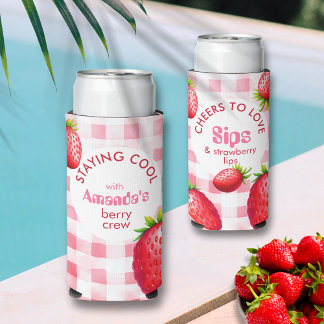 Rafraîchisseur Pour Canette Slim Bachelorette fraise Restant Cool Berry Crew