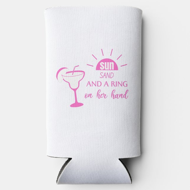 Rafraîchisseur Pour Canette Slim Bachelorette Koozie (Recto)