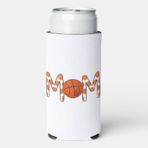 Rafraîchisseur Pour Canette Slim Basketball Maman Orange Polka Dot Heart