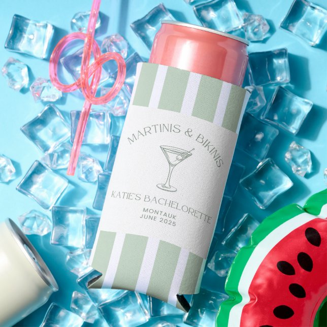 Rafraîchisseur Pour Canette Slim Bikinis & Martinis Bachelorette (Été in situ)