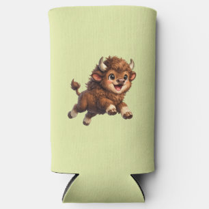 Rafraîchisseur Pour Canette Slim Bison Adorable Jouant avec Joie 
