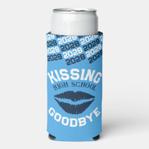 Rafraîchisseur Pour Canette Slim Bleu clair Licence de la Marine Kissing School Adi