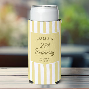 Rafraîchisseur Pour Canette Slim Cadeau personnalisé pour un 21e anniversaire avec