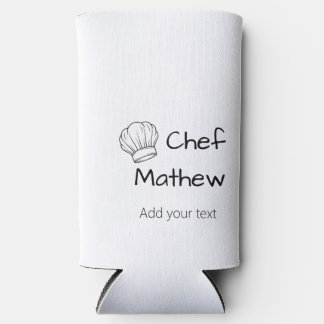 Rafraîchisseur Pour Canette Slim Chef cuisinier ajouter nom texte hommes cuisine bo
