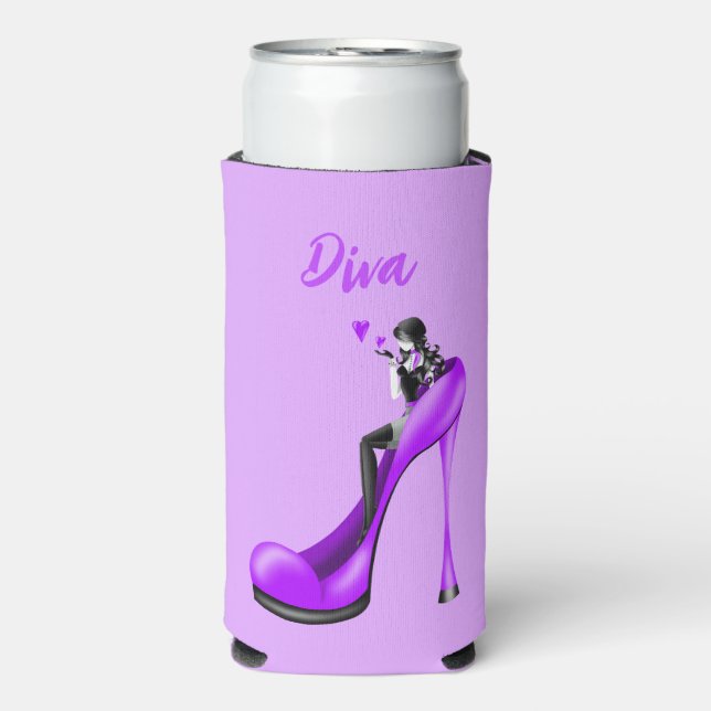 Rafraîchisseur Pour Canette Slim Chic & Flirty Can Cooler - Élégance tendance (Seltzer Recto)