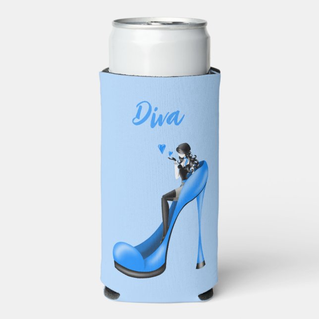 Rafraîchisseur Pour Canette Slim Chic & Flirty Can Cooler - Élégance tendance (Seltzer Recto)