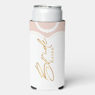 Rafraîchisseur Pour Canette Slim chic mariée mariée or blanc