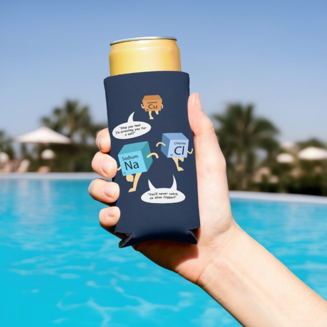 Rafraîchisseur Pour Canette Slim Chimie amusante Éléments de tableau périodique Sci (Piscine in situ)