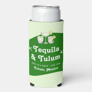 Rafraîchisseur Pour Canette Slim Citrus vert citron Tequila & Tulum Bachelorette