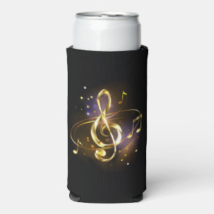 Rafraîchisseur Pour Canette Slim Clé de Sol Musicale en Or