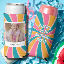 Colorful Retro 40th Birthday Photo 