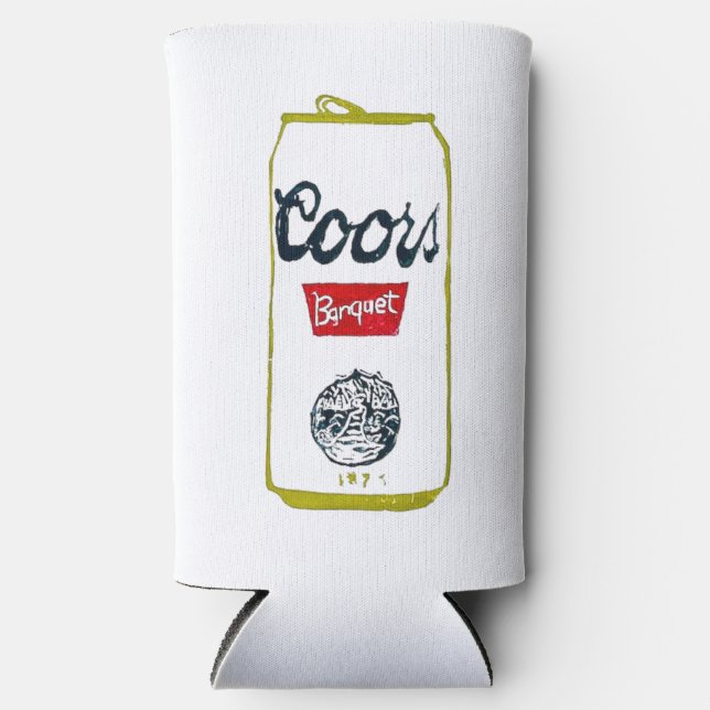 Rafraîchisseur Pour Canette Slim Coors Banquet Bloc d'impression Conception peut re (Recto)