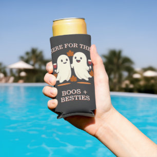 Rafraîchisseur Pour Canette Slim Copains, meilleures amies drôle halloween vin