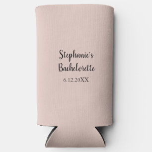 Rafraîchisseur Pour Canette Slim Couleur de sel rose Mariage Bachelorette Party cad