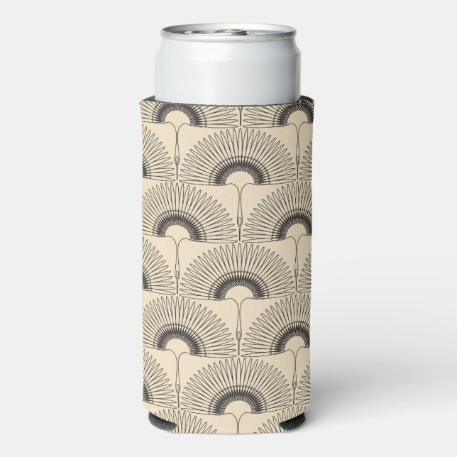 Rafraîchisseur Pour Canette Slim Crème motif géométrique pour les oiseaux volants d (Seltzer Verso)