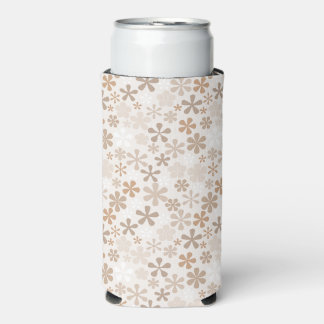 Rafraîchisseur Pour Canette Slim Daisy Flowers Beige Floral Aesthetic Ditsy Tan