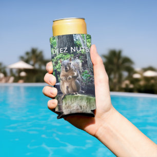 Rafraîchisseur Pour Canette Slim Deez Nuts Funny Squirrel Photo Adulte Humour