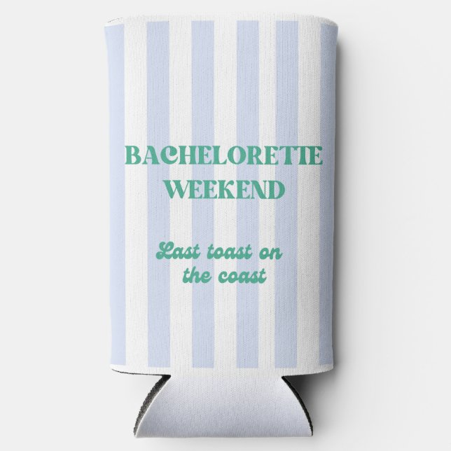 Rafraîchisseur Pour Canette Slim Dernier Toast Sur La Côte (Bachelorette) Coozie (Recto)
