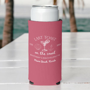 Rafraîchisseur Pour Canette Slim Dernier Toast Sur La Côte Beach Bachelorette Party
