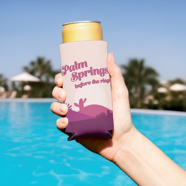 Rafraîchisseur Pour Canette Slim Desert Sunset Palm Springs Bachelorette Seltzer Ca (Piscine in situ)
