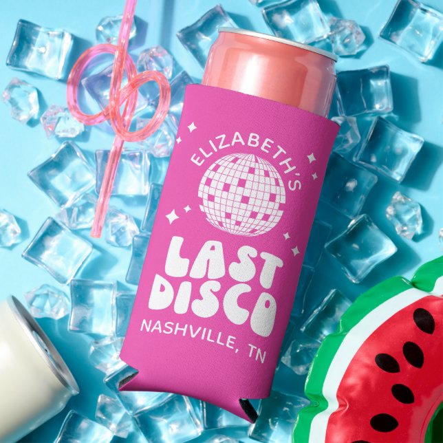 Rafraîchisseur Pour Canette Slim Discothèque Dernière Personnalisée Queen Bachelore (Été in situ)