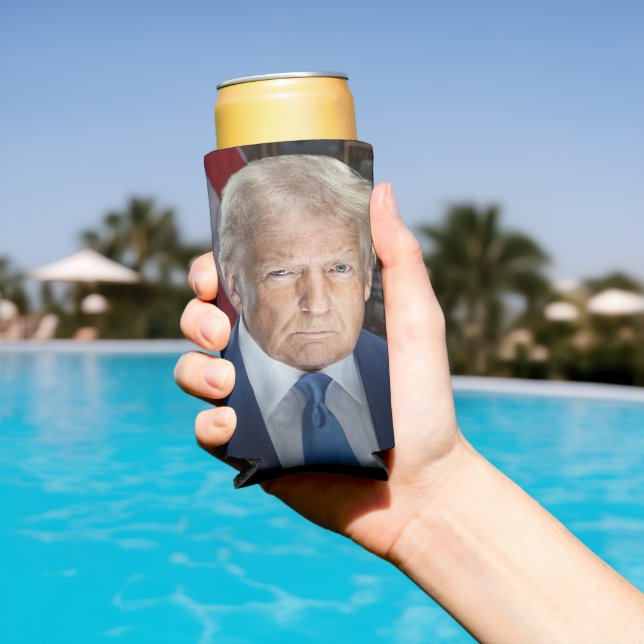 Rafraîchisseur Pour Canette Slim Donald Trump 2025 Portrait du président américain (Piscine in situ)