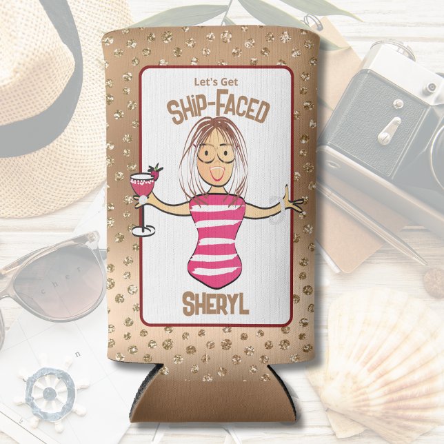 Rafraîchisseur Pour Canette Slim Drôle Cruise Beach Vacances Fille Pour Son Boisson (Créateur téléchargé)