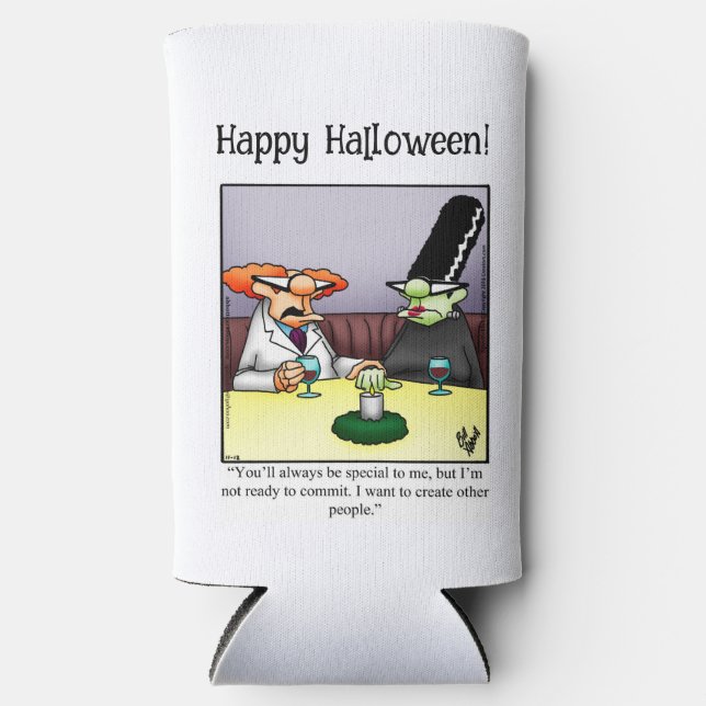 Rafraîchisseur Pour Canette Slim Drôle Halloween Humour peut refroidir cadeau (Recto)