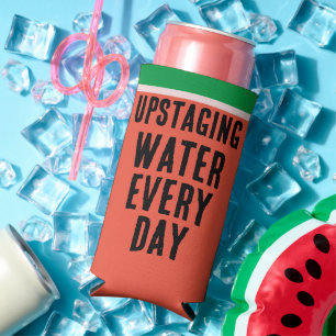 Rafraîchisseur Pour Canette Slim Eau Amusante Chaque Jour Watermelon Été