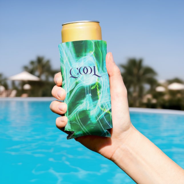 Rafraîchisseur Pour Canette Slim Electric Light Lines Gradient Abstract. (Piscine in situ)