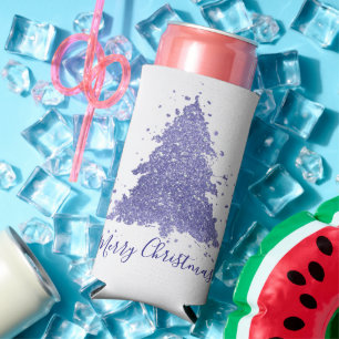 Rafraîchisseur Pour Canette Slim Elegant Merry Christmas   Charming Lavender Purple