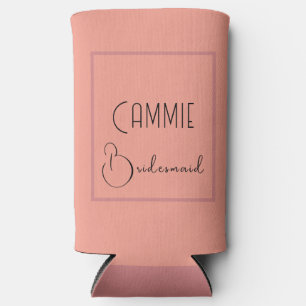 Rafraîchisseur Pour Canette Slim Élégante fête de bachelorette de luxe rose corail
