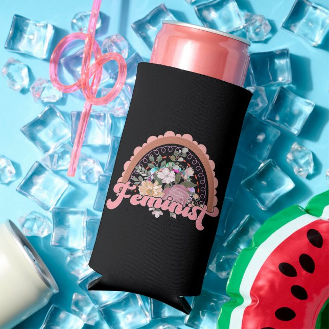 Rafraîchisseur Pour Canette Slim Féministe cosy (Été in situ)