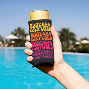 Rafraîchisseur Pour Canette Slim Fête de Bachelorette Groovy Confuse Alcoolisée Per