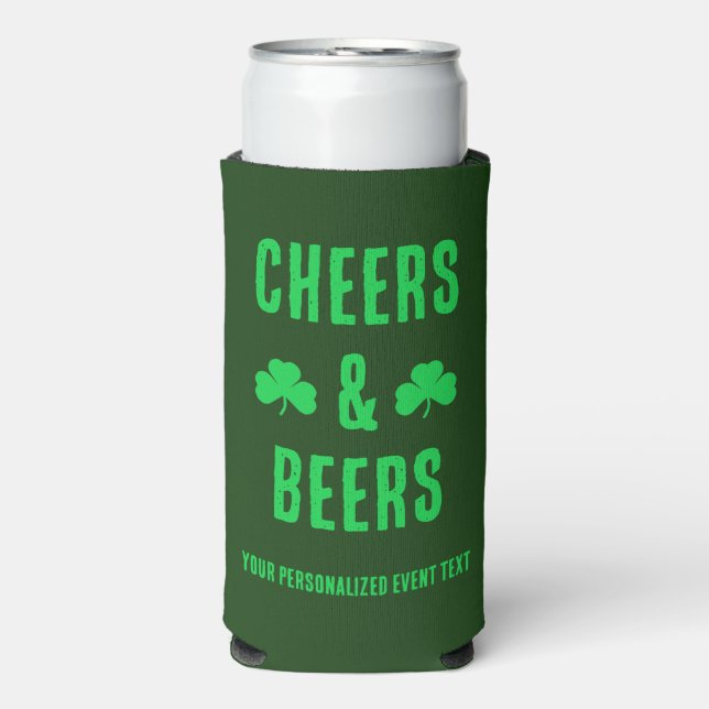 Rafraîchisseur Pour Canette Slim Fête de bières et de toasts (Seltzer Recto)