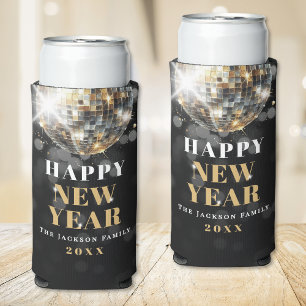 Rafraîchisseur Pour Canette Slim Fête du Nouvel An en Or