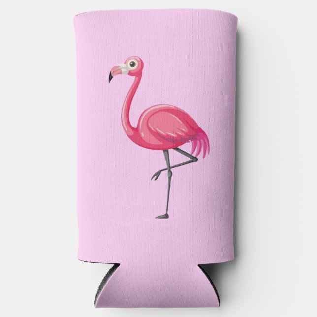 Rafraîchisseur Pour Canette Slim Flamant rose rose Bird-89686 (Recto)