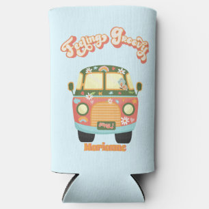 Rafraîchisseur Pour Canette Slim Floral Sentiment Super Hippy Van Pop Art 60s les a