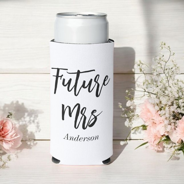 Rafraîchisseur Pour Canette Slim Future Mme Black White Bachelorette (Créateur téléchargé)