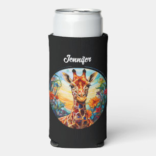 Rafraîchisseur Pour Canette Slim Giraffe en verre tendu Personnalisée