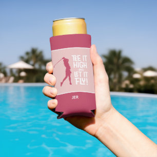 Rafraîchisseur Pour Canette Slim Golf Sports Funny Tee Citation mignonne Magenta Ro