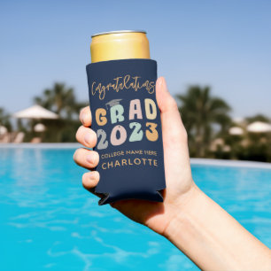 Rafraîchisseur Pour Canette Slim Graduate 2023 Fêtes de Graduation Party Retro