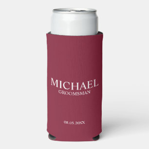 Rafraîchisseur Pour Canette Slim Groomsman personnalisé moderne